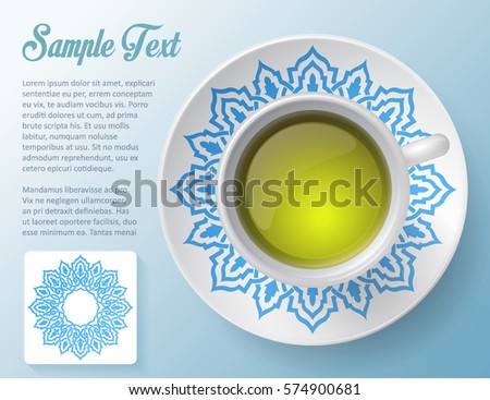 cup of tea, decorative design
