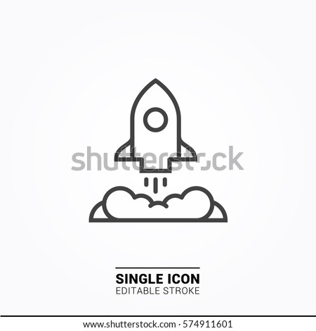 Icon rocket boost Single Icon Graphic Design Royalty-Free Stock Photo #574911601