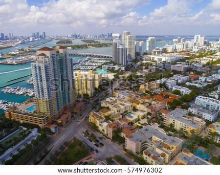 Aerial photo of Miami Beach Florida 