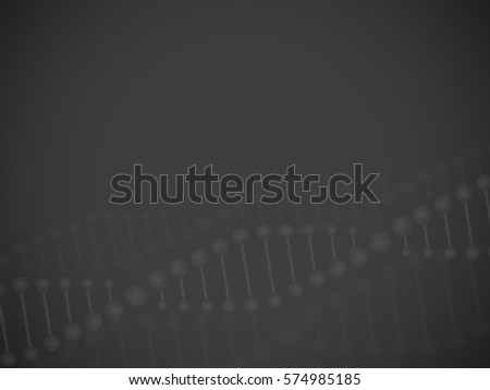 DNA molecules on a black background 