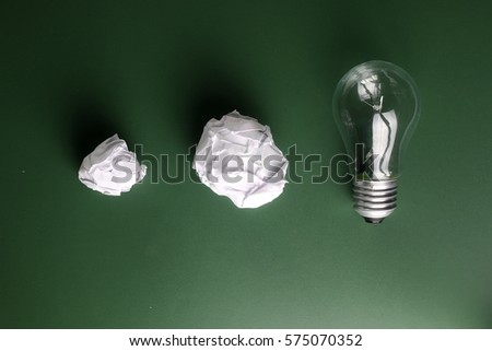 glass lamp crumpled paper