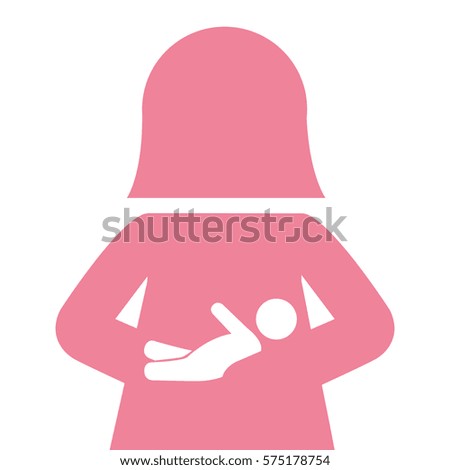 mother silhouette with baby