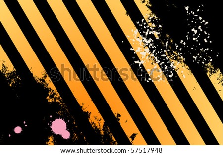 Black and yellow grunge background, vector illustration