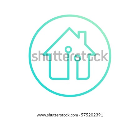 Modern House Real Estate Logo - Smart House Concept