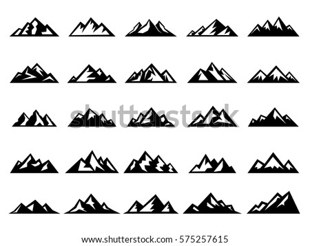 Set of mountains Royalty-Free Stock Photo #575257615