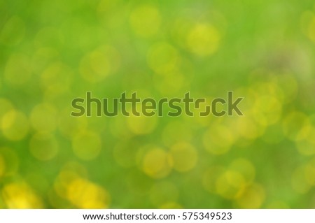 Natural green blurred yellow background. sunny green and yellow bokeh summer, spring background.