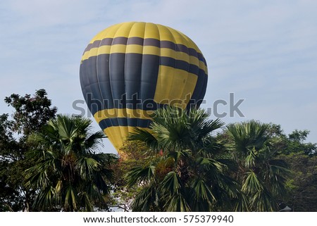 Hot air balloon festival 2016 scenery view with unidentified people on scene.