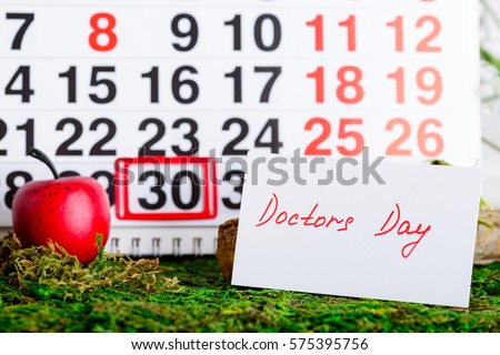 Holiday National Doctor Day on calendar on March 30