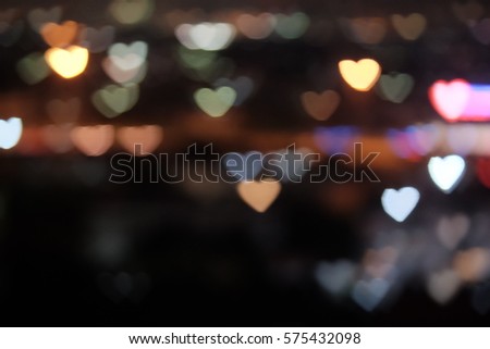 colorful heart bokeh background selective focus and blurry , valentine 's day