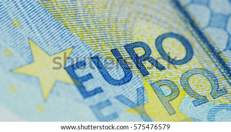 Macro shot of a 50 euro note, where you see the watermark and the authenticity of the coin. concept: the value of money, bank, business and finance.