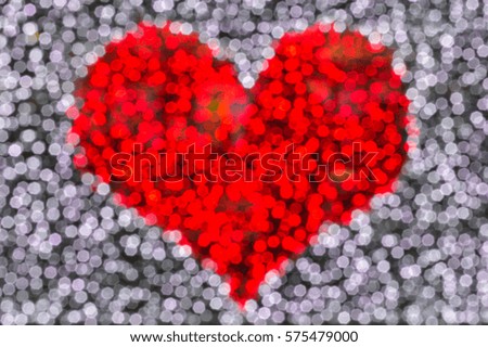 Bokeh of heart light, Valentine's day background
