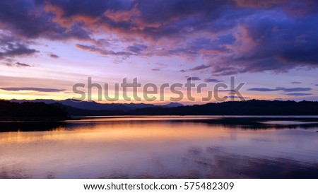 Sunset sky lake Royalty-Free Stock Photo #575482309