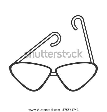 white sunglasses icon design, vector illustration image