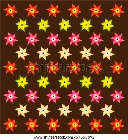 Vector colorful flowers background.