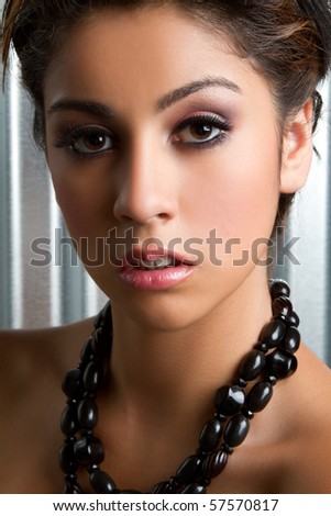 Beautiful young woman headshot closeup