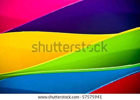 Colored paper background stacked in wedges