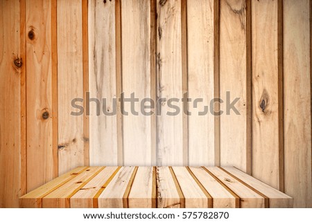 Wood table top or shelf with texture background 