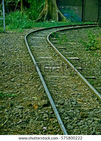 Narrow Gauge track of a toy train, Peshwe Park, pune, Maharashtra, India