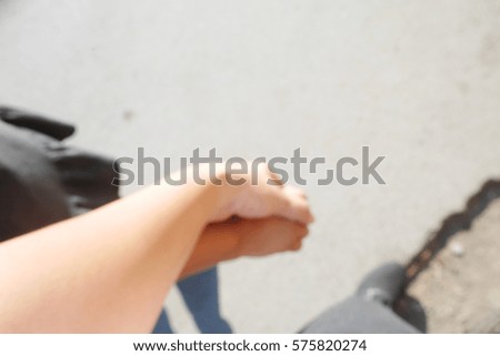 Picture blurred  for background abstract and can be illustration to article of Couples holding hands