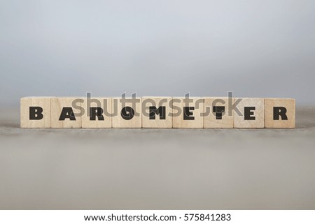 BAROMETER word made with building blocks