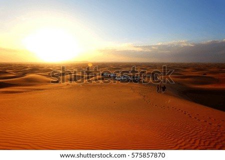 Dubai. View of the highest sand in the desert.