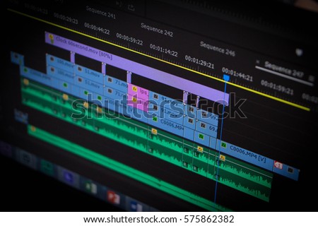 video time line  Royalty-Free Stock Photo #575862382