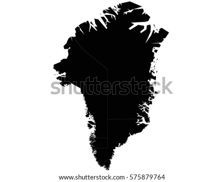 Vector map-greenland country on white background Royalty-Free Stock Photo #575879764