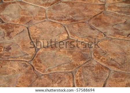 Cement floor that looks brown.