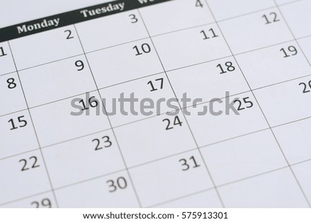 calendar page background