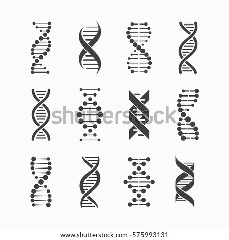 DNA Icons set vector illustration Royalty-Free Stock Photo #575993131