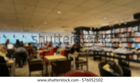 Coffeeshop theme creative abstract blur background with bokeh effect. Suitable for designs as background