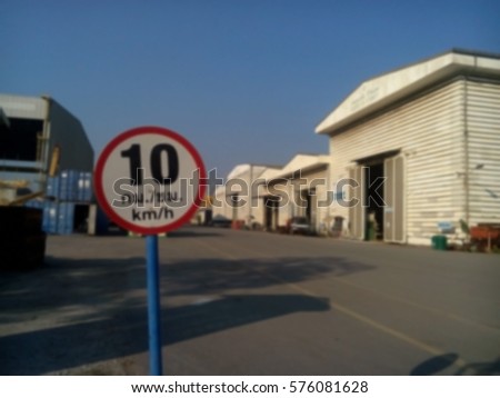 Speed 10 limit sign on a road