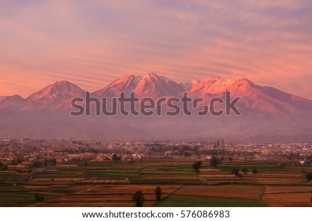 View from Sachaca District in Arequipa