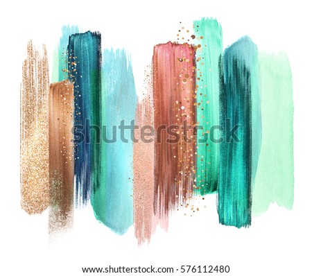 abstract watercolor brush strokes, creative illustration, artistic color palette