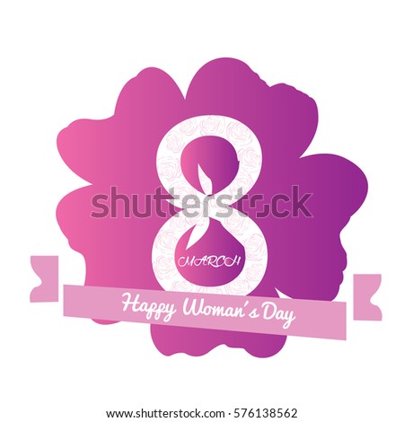 Happy women day graphic design, Vector illustration