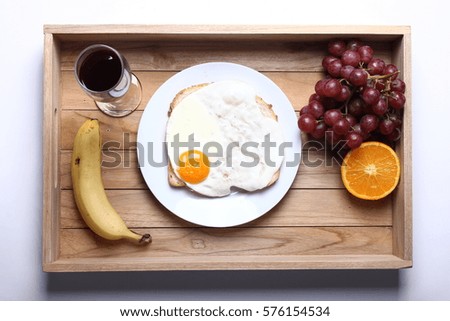 A tray with healthy food