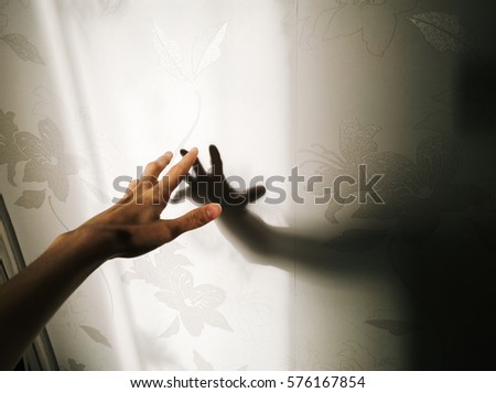 Abstract background of a white wall with shadow