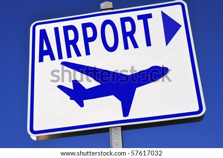 Airport direction sign