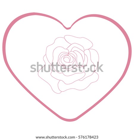 Isolated heart shaped chocolate box with a flower, Vector illustration