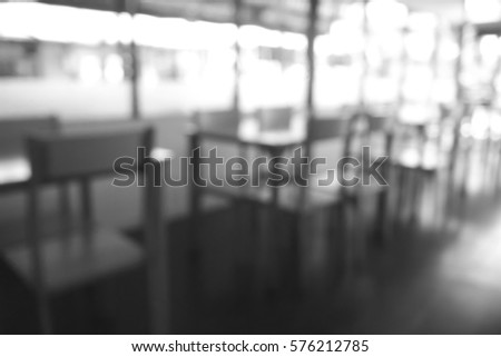 Picture blurred  for background abstract and can be illustration to article of table in restaurant