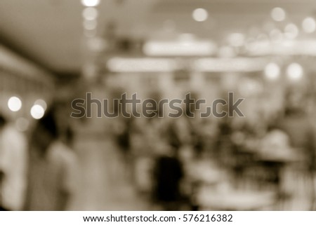 Picture blurred  for background abstract and can be illustration to article of food court