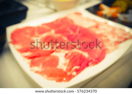 Picture blurred  for background abstract and can be illustration to article of beef