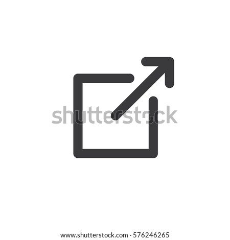 External Link Icon - user will know they are leaving the app to visit an external website Royalty-Free Stock Photo #576246265