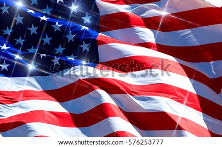 Flag of the USA with sparkles
