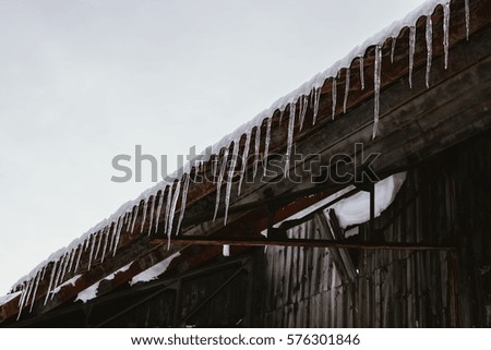 Detail of icicles