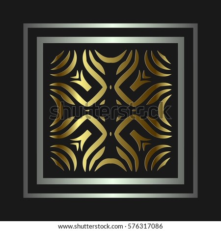 The geometric texture. Abstract gold geometric ornaments Baroque, Renaissance Vector illustration.