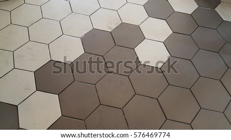 hexagonal floor tiles