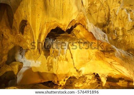 wall inside cave
