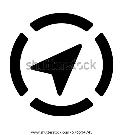 Compass Vector Icon Royalty-Free Stock Photo #576534943