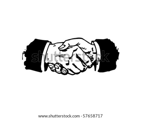 Handshake - Retro Clip Art
